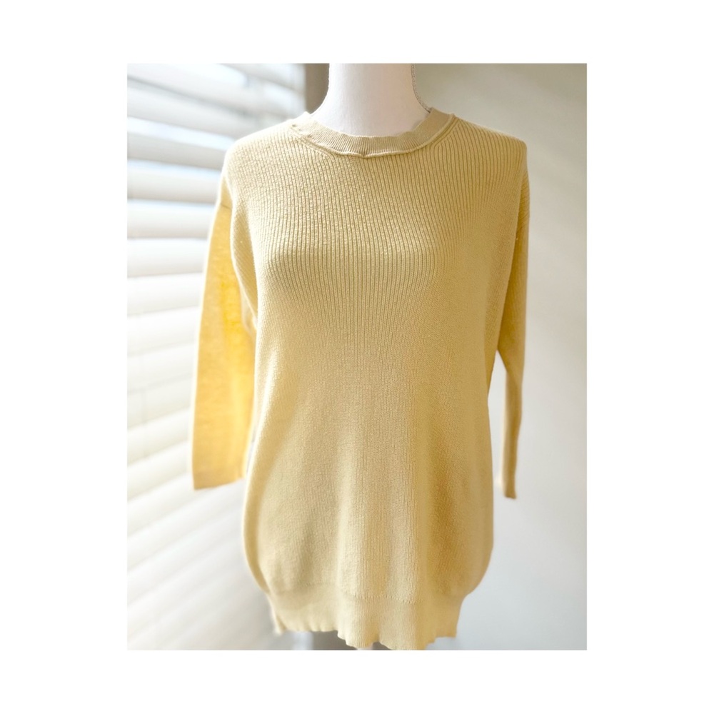 Wilfred Soft Yellow Crew Neck Sweater